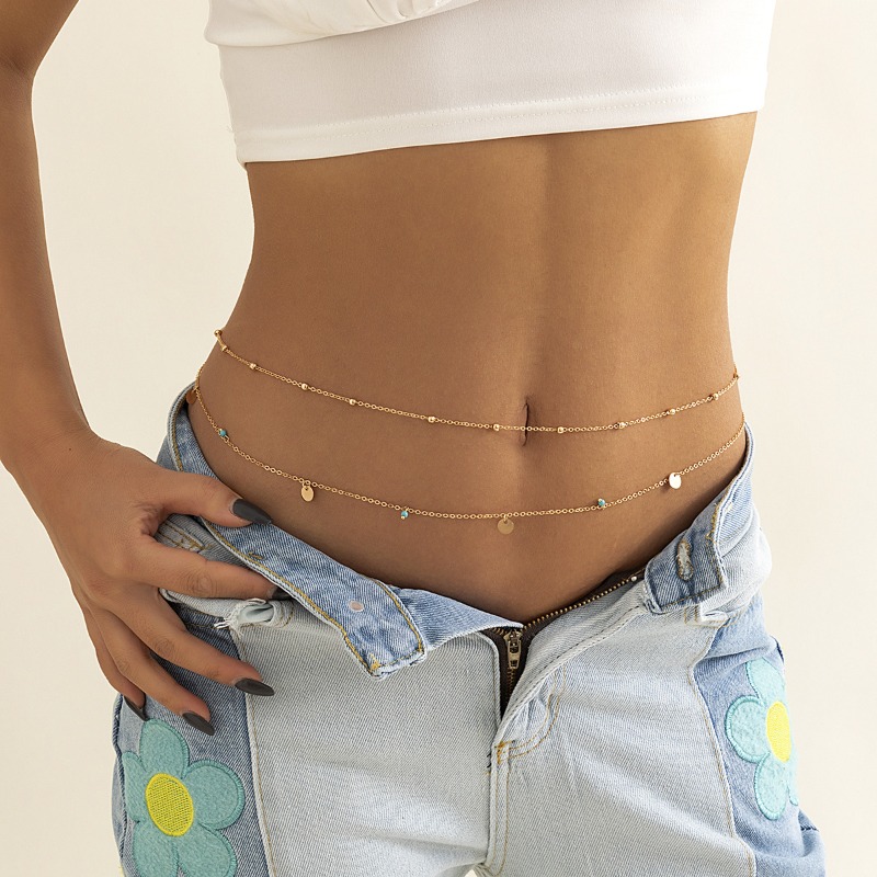 Body Jewelry For You - Women Dainty Layered Waist Chain Body