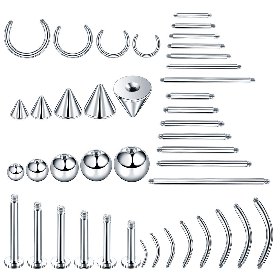100pcs/lot Steel Earring Barbe - Body Jewelry Replacement Ball 评论和价格
