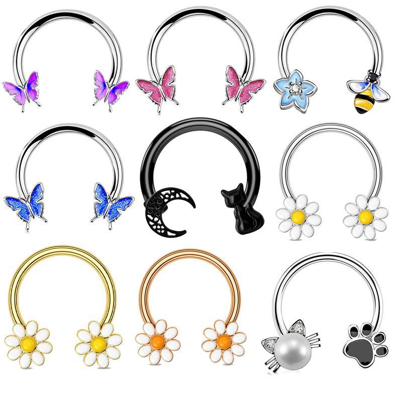 16G Septum Ring Daith Piercing - Body Jewelry Surgical Steel 评论和价格
