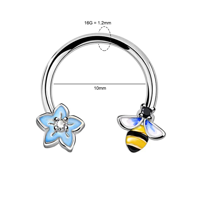 16G Septum Ring Daith Piercing - Body Jewelry Surgical Steel 评论和价格
