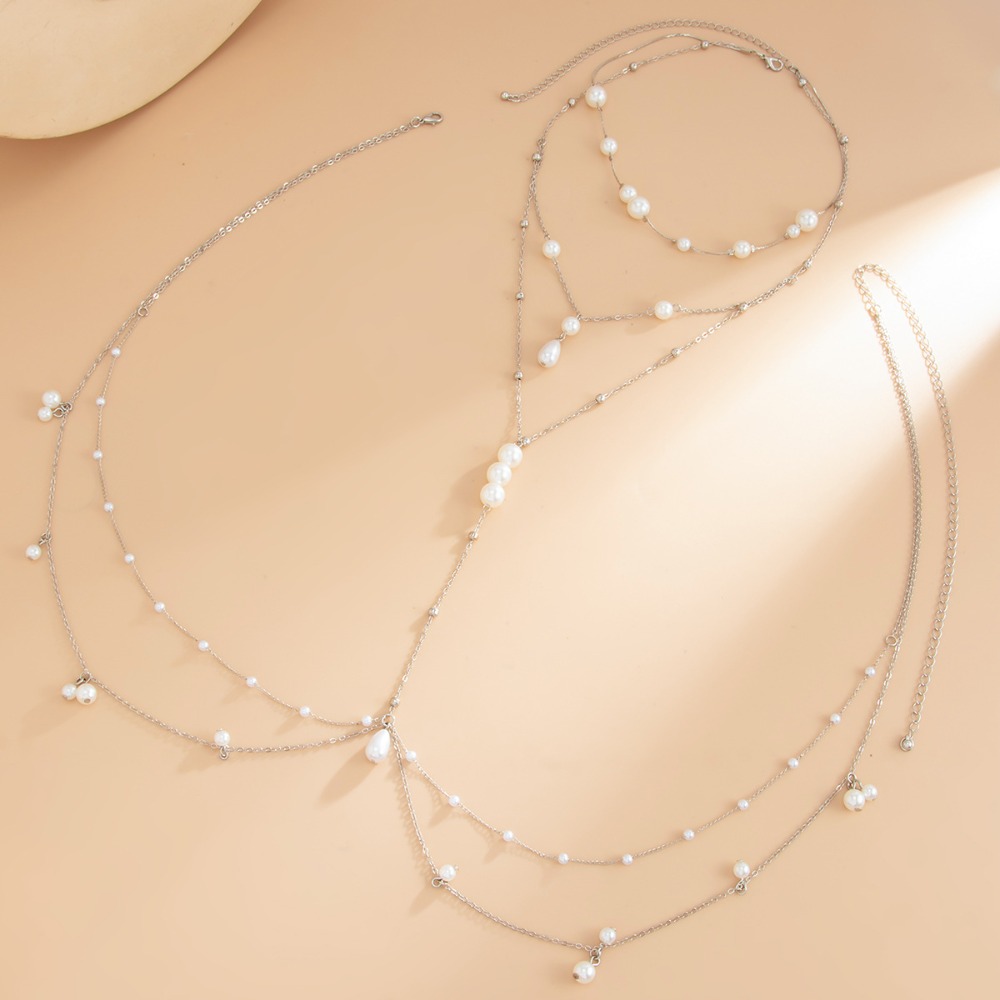 Multi Layer Imitation Pearl Ne - Body Jewelry Necklace 评论和价格